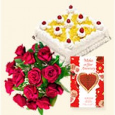 Rose, Card &  Cake for any occation